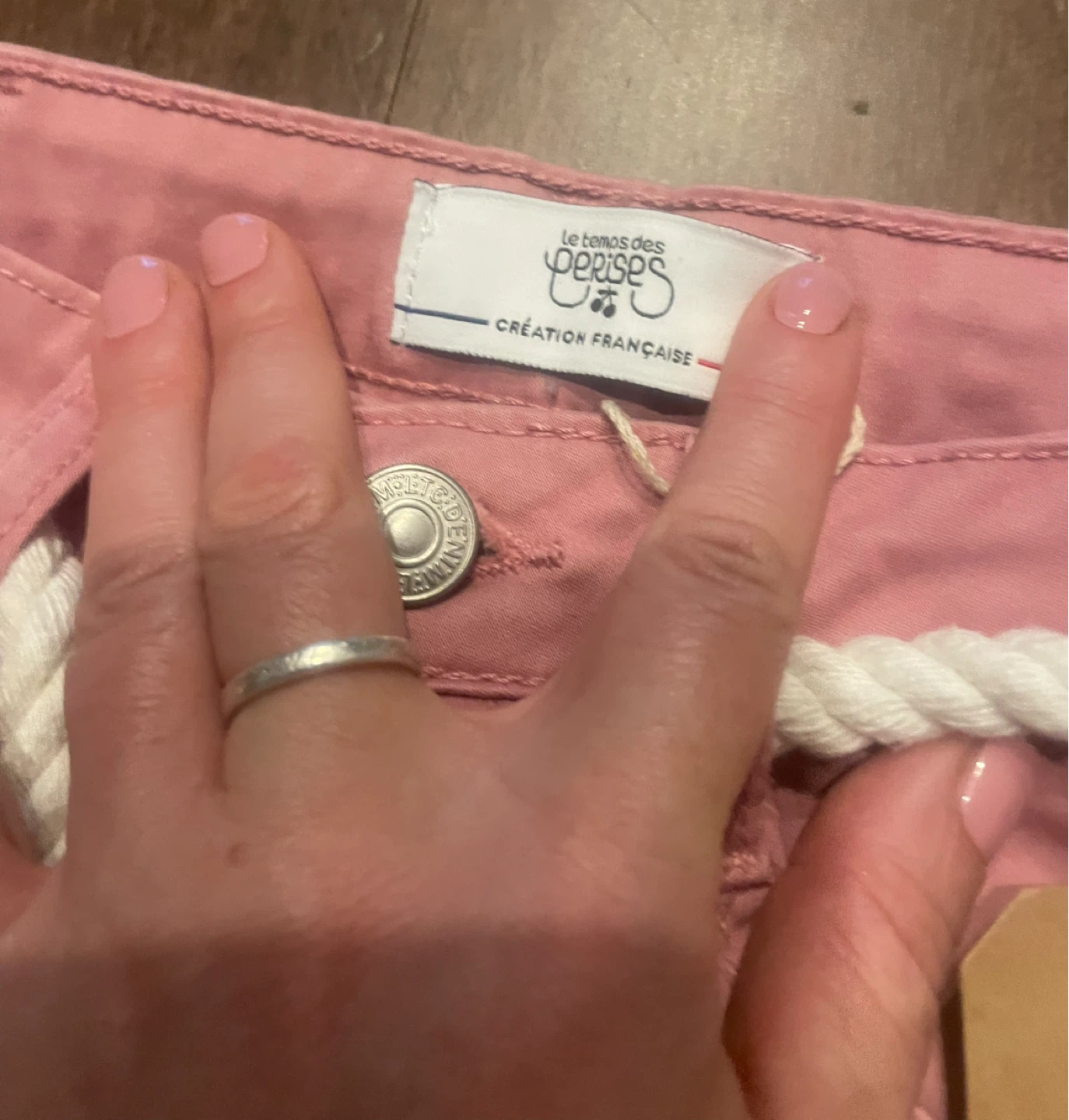 Le temps des Cerises Pink Shorts with Rope Belt - Size 12A - photo 2