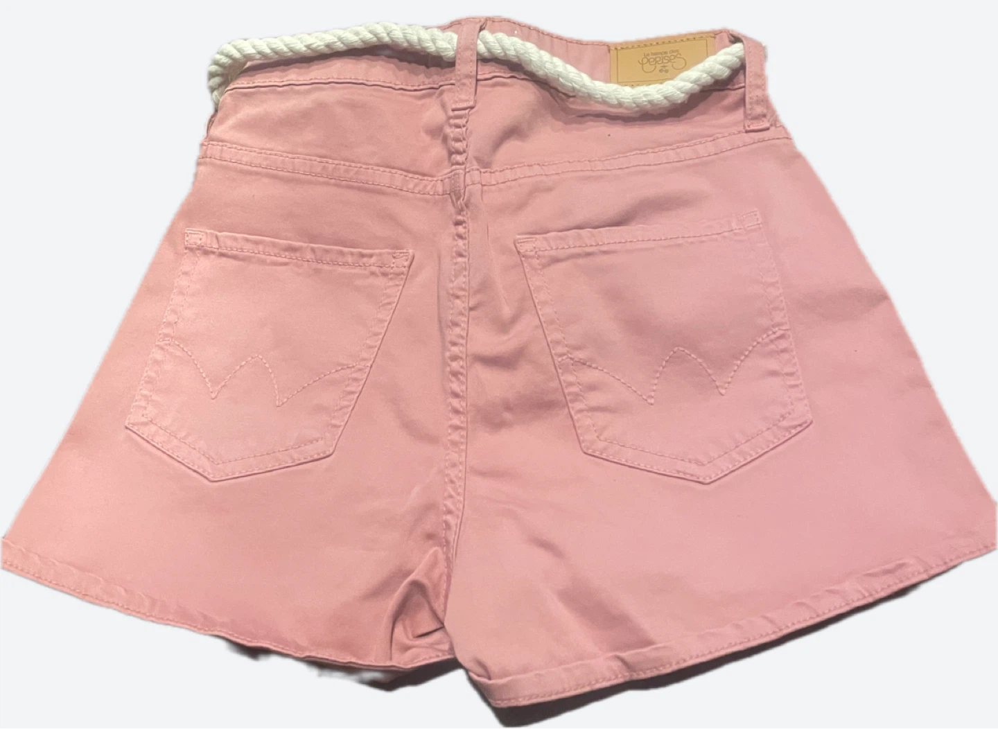 Le temps des Cerises Pink Shorts with Rope Belt - Size 12A - photo 4