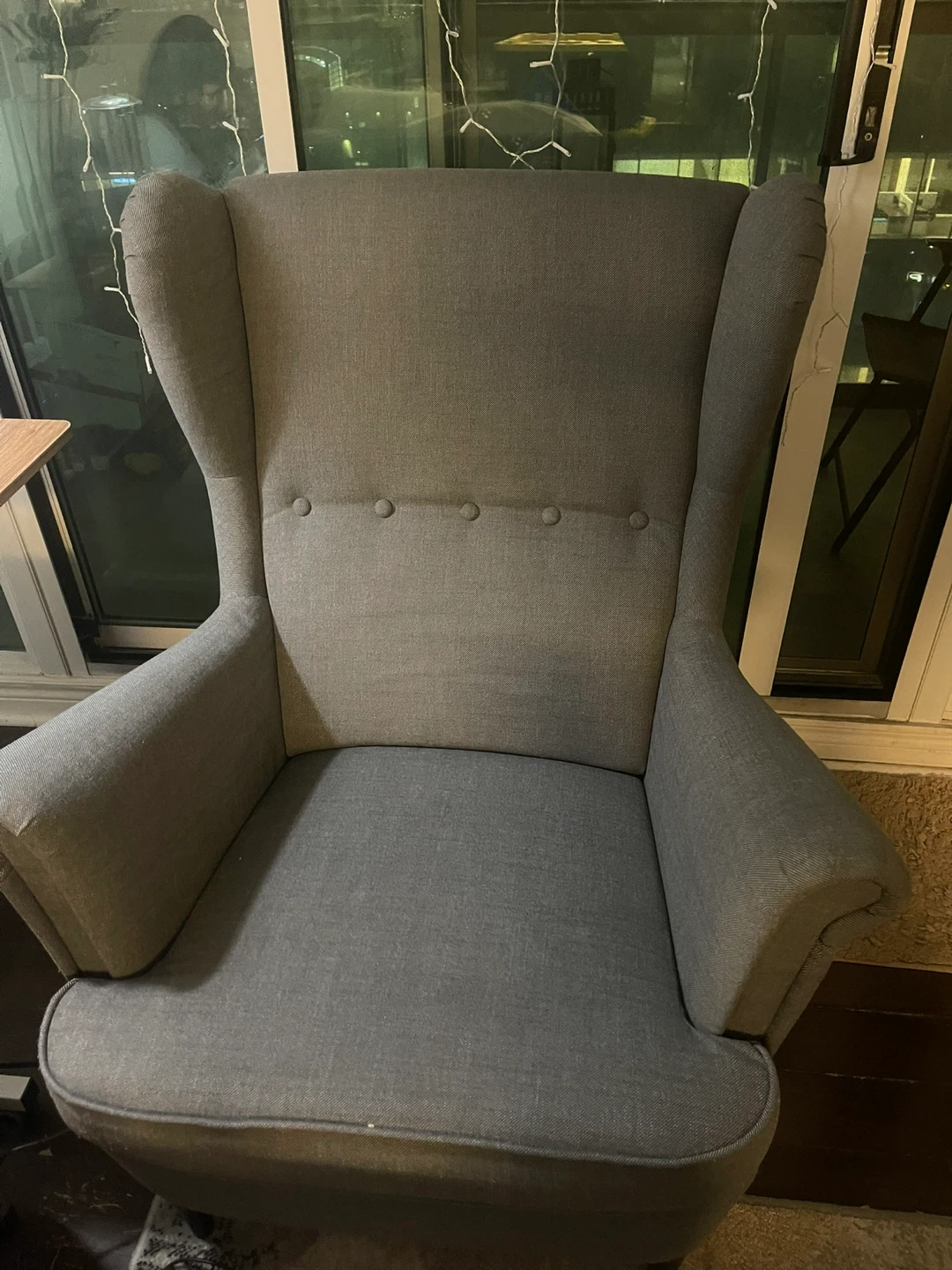Grey Wingback Accent Chair - photo 3