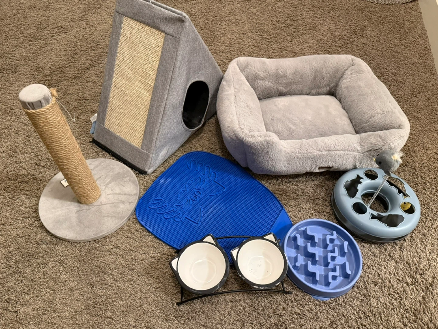 Cat Bed and Play Set