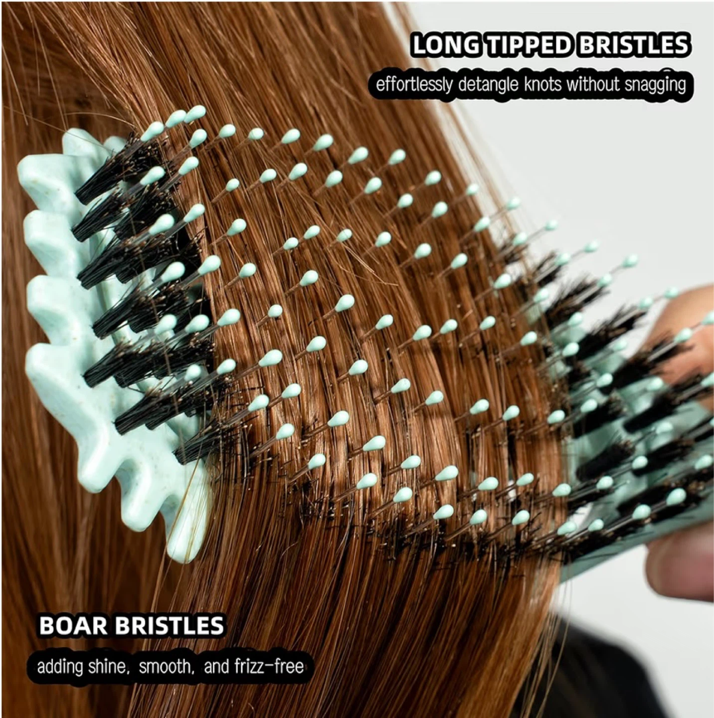 Oumgiziz Boar Bristle Detangling Hair Brush