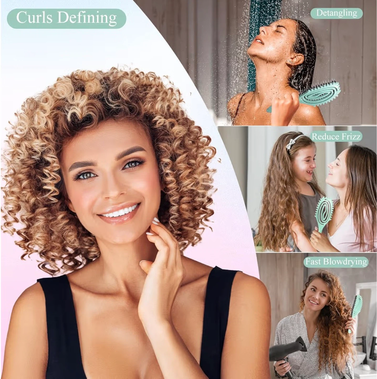 Oumgiziz Boar Bristle Detangling Hair Brush - photo 5