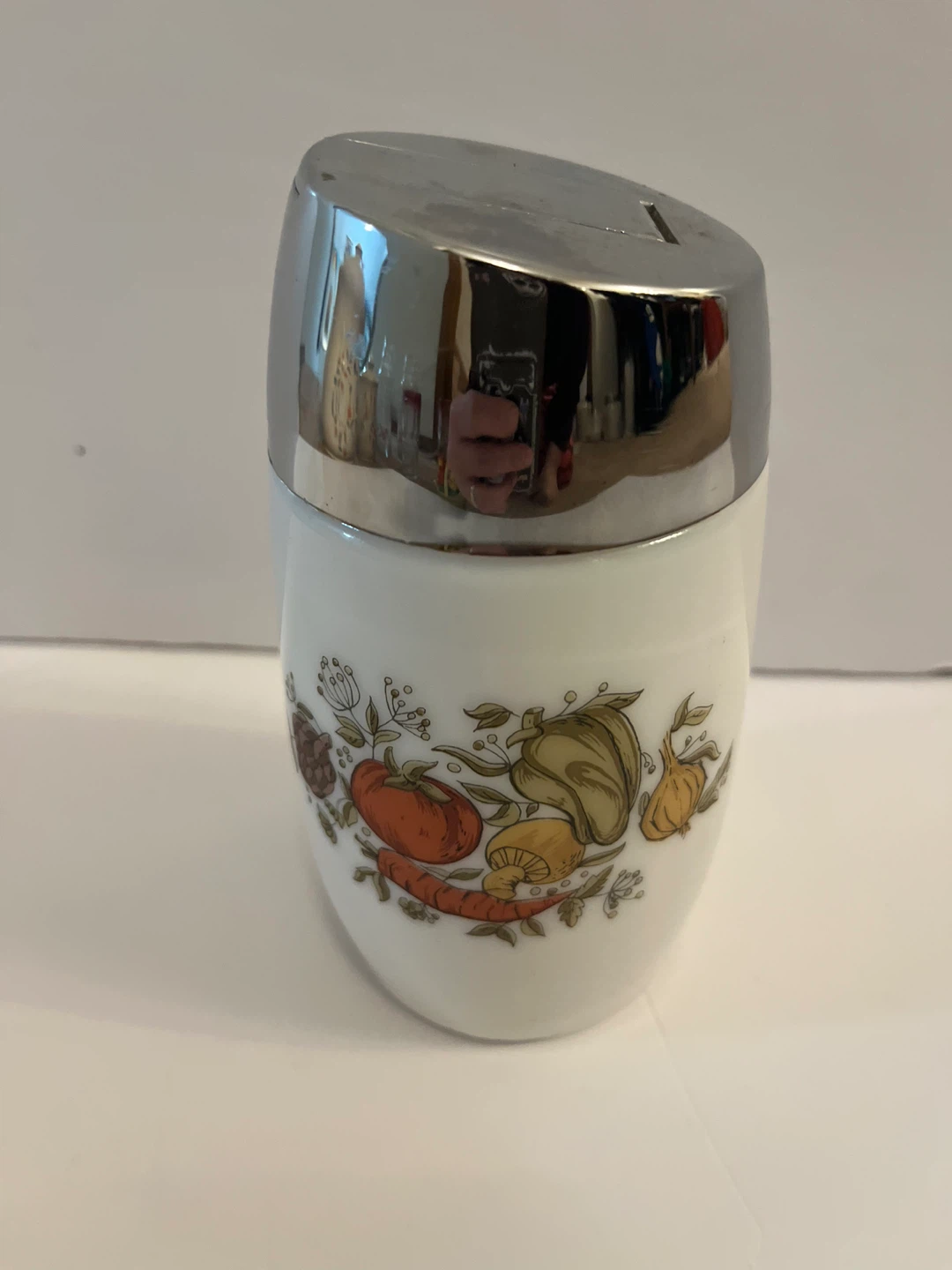Vintage milk glass shaker