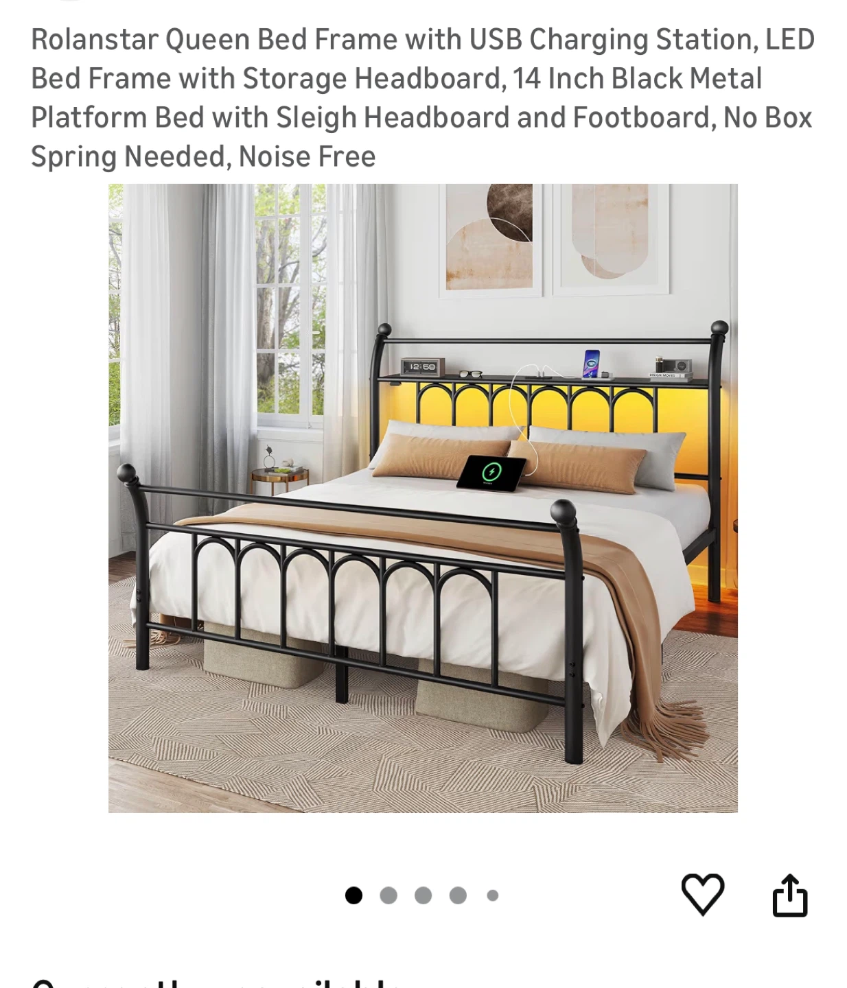 Metal Queen Bed Frame MOVING SALE - photo 2