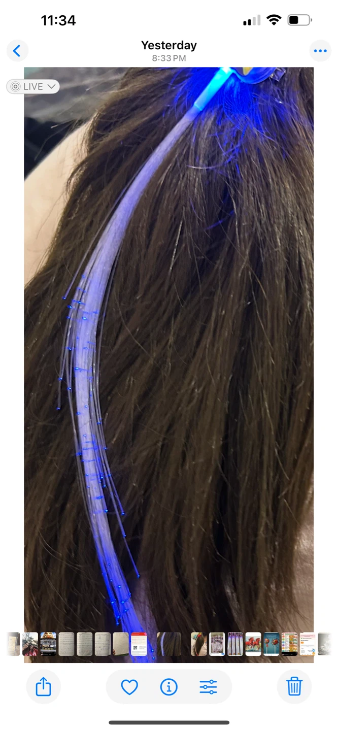 Flash Braid Hair Extensions with Lights