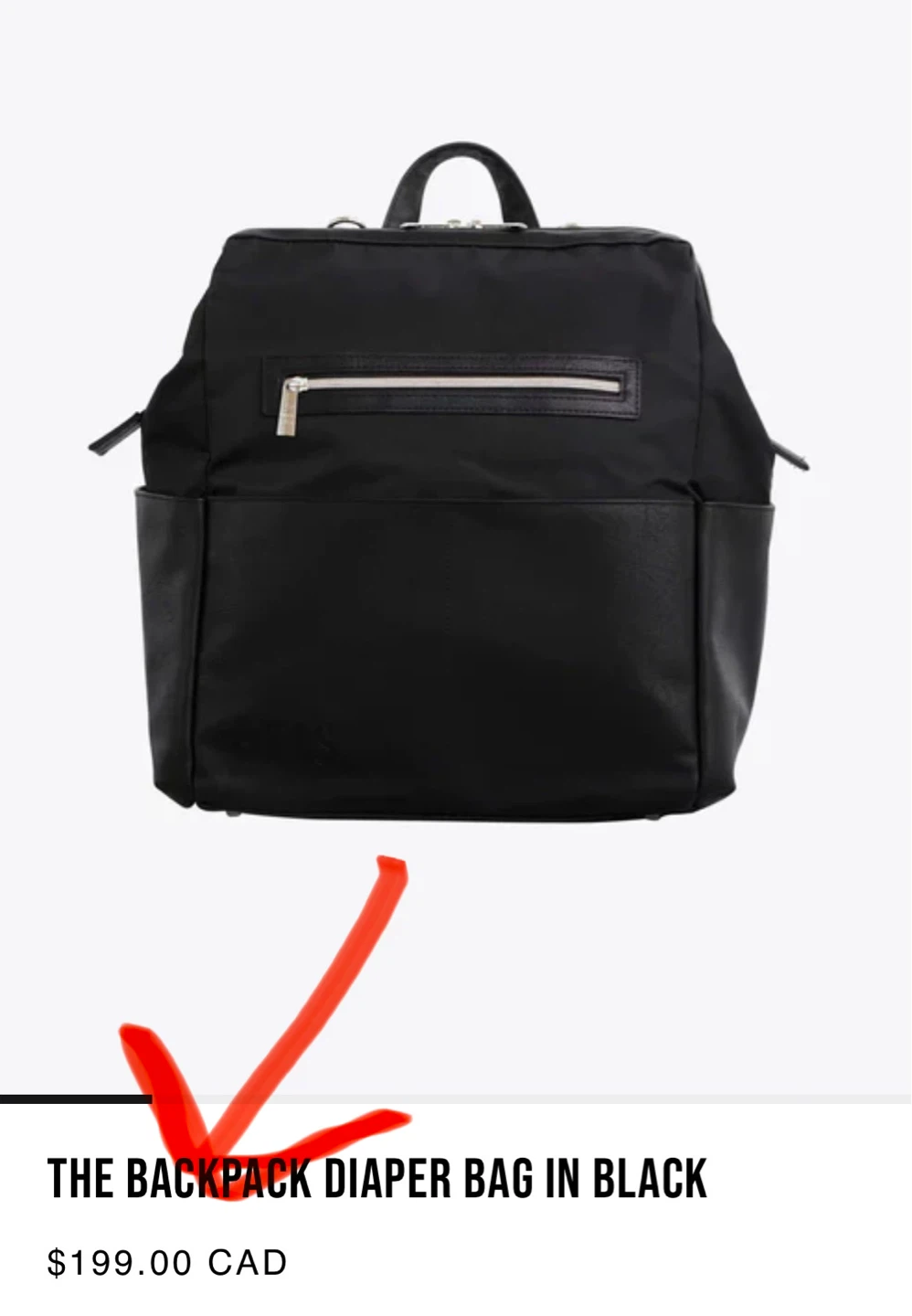 Beis - the Diaper Backpack - black or grey