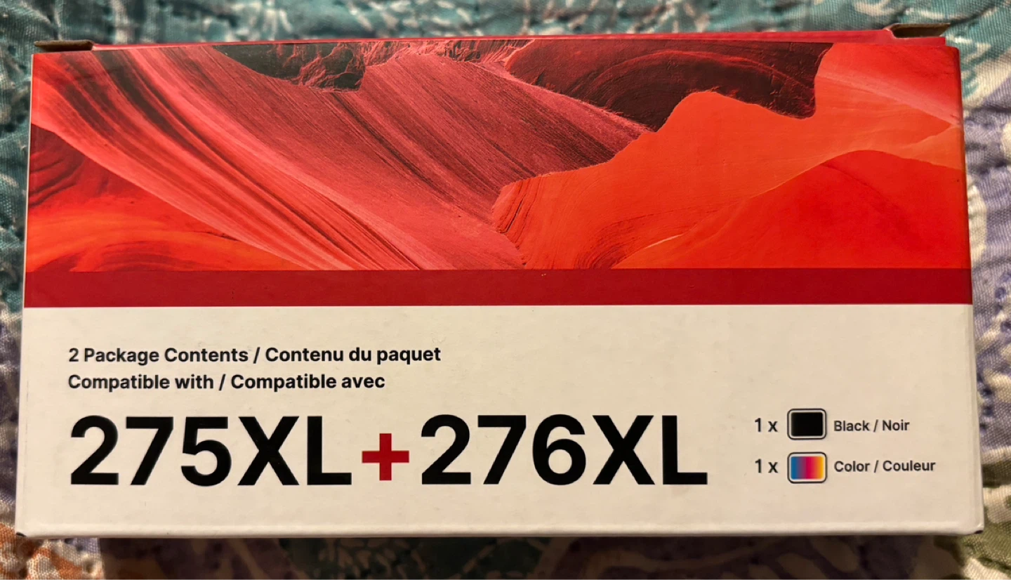 Ink Cartridges 275XL Black & 276XL Color (Exp Jun 2028)