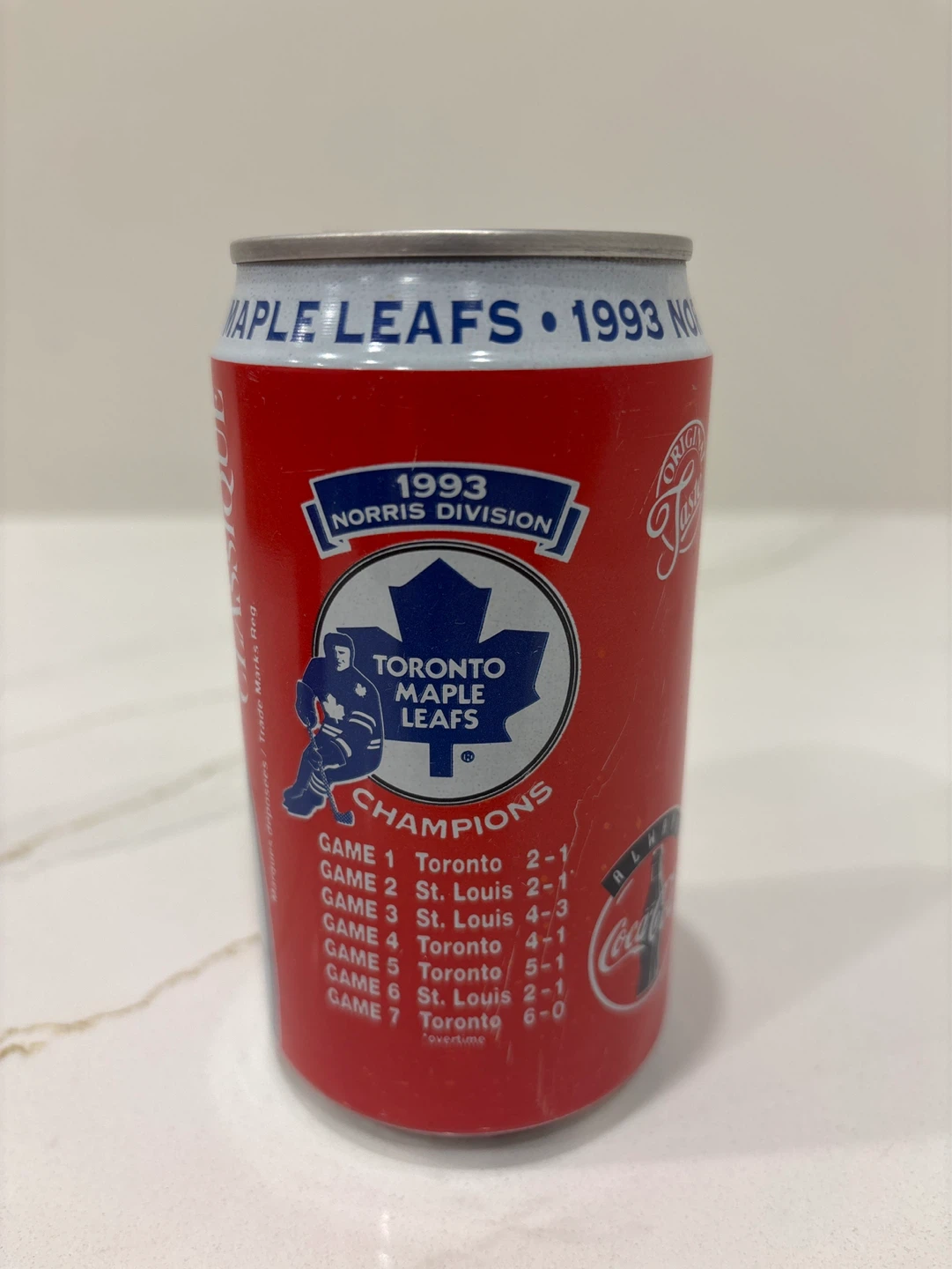 Coca-Cola Toronto Maple Leafs 1993 Norris Division Champions Can