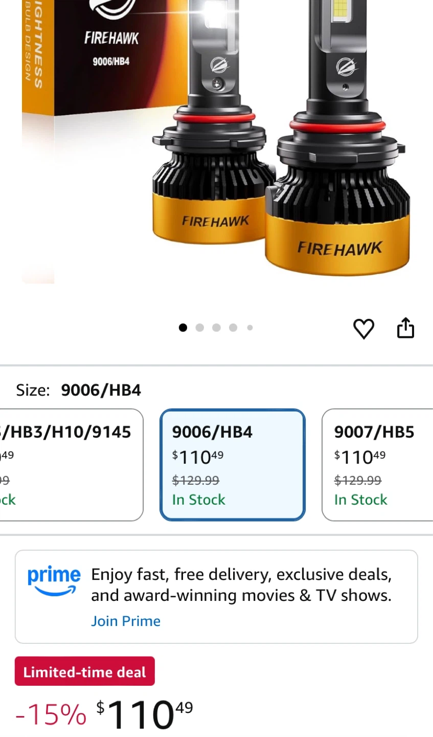 Firehawk 9006/HB4 LED Headlight Bulbs - photo 3