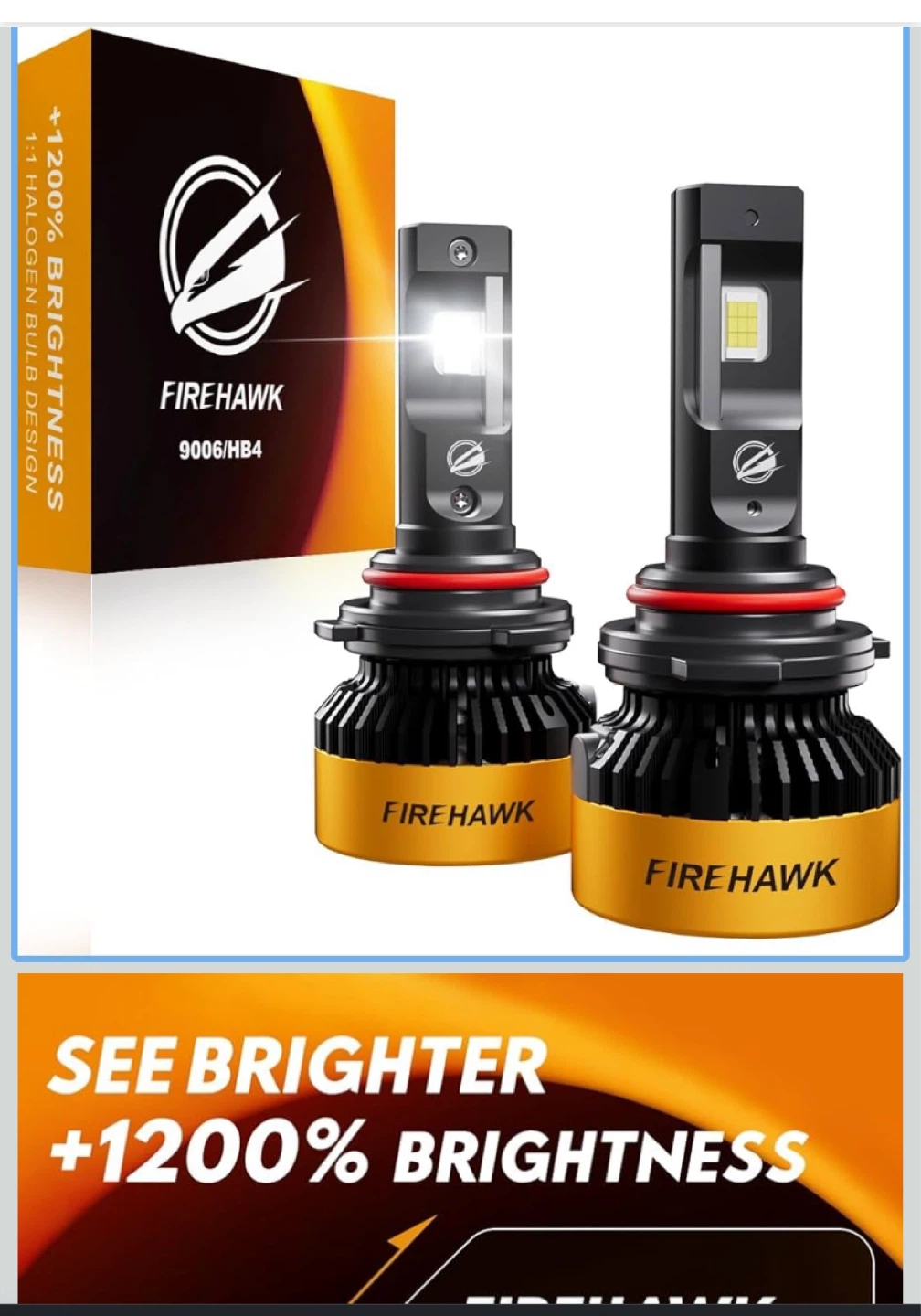 Firehawk 9006/HB4 LED Headlight Bulbs