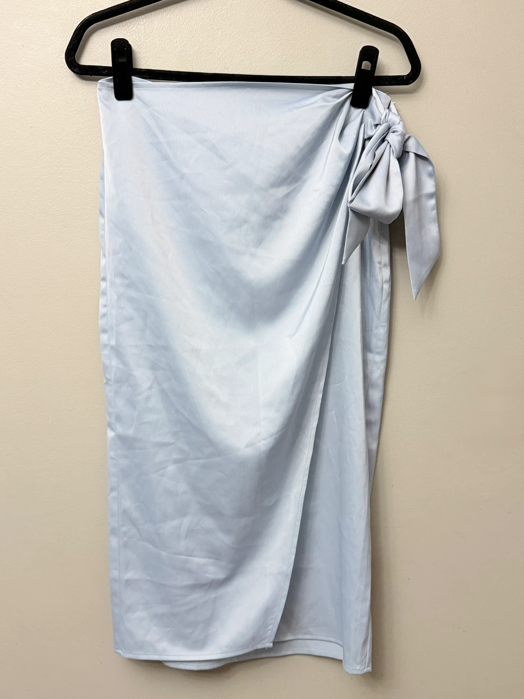 NA-KD Light Blue Wrap Skirt Minimalist Summer  S/M - photo 3