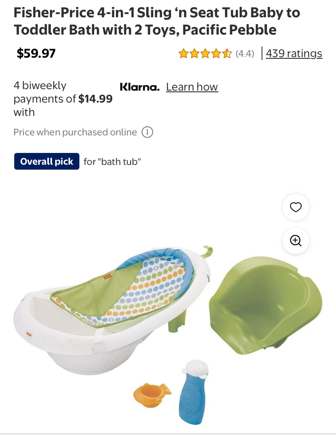 Fisher-Price 4-in-1 Sling 'n Seat Tub - Pacific Pebble - photo 3
