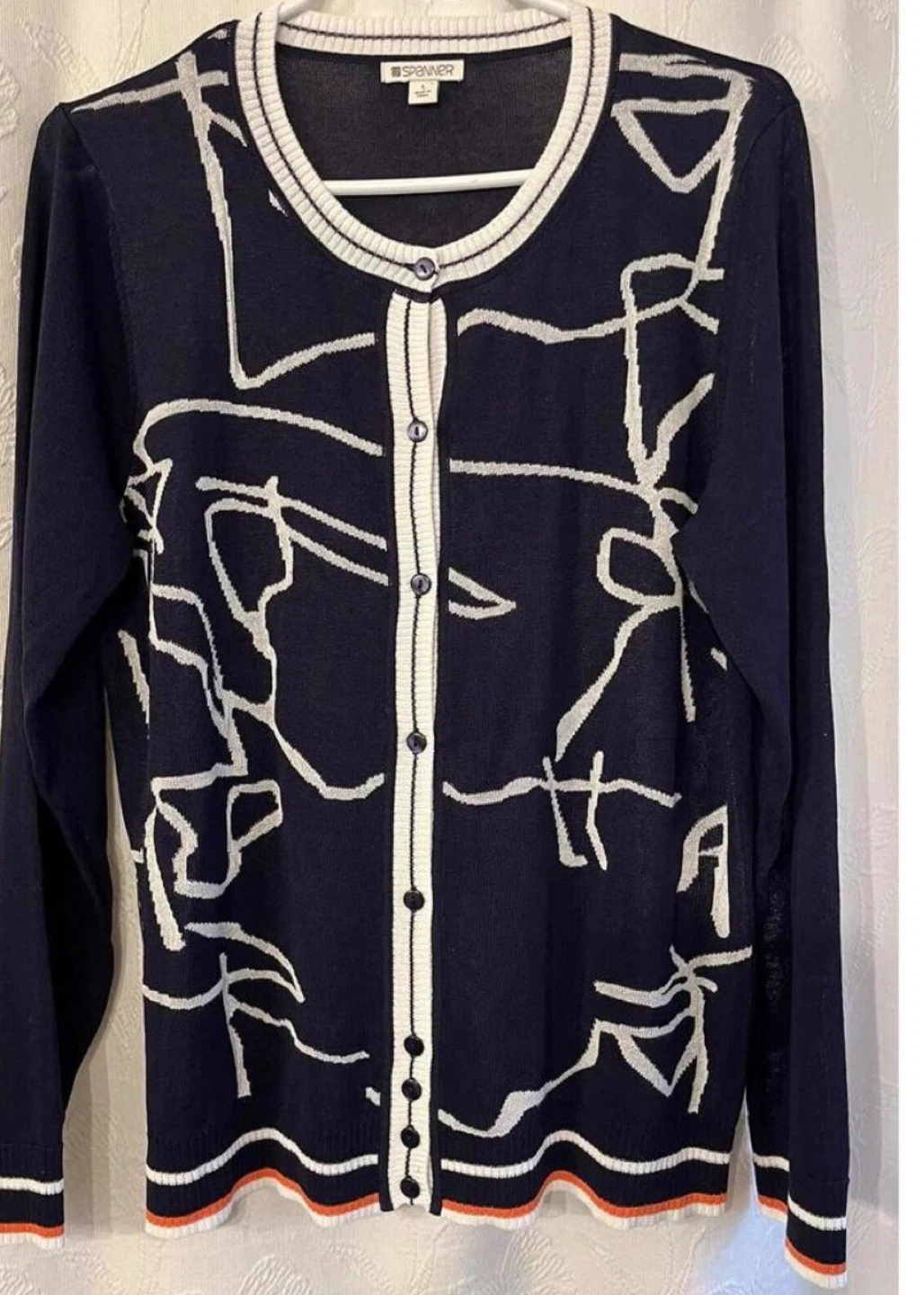 NWOT Spanner Navy cardigan Size L