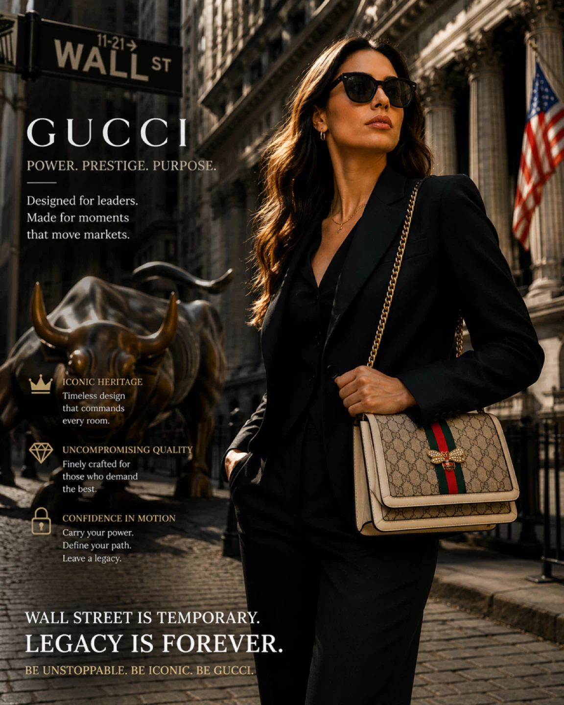 GUCCI Beige/White GG Marmont Bee Shoulder Bag