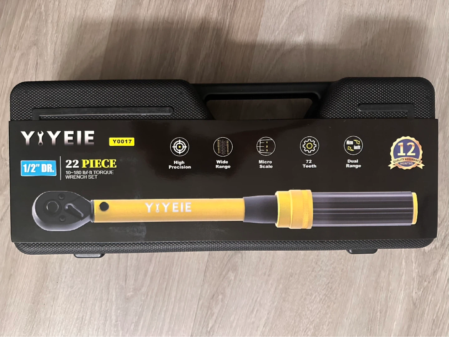YIYIEIE 1/2" Drive 10-180 lb-ft Torque Wrench Set - photo 2