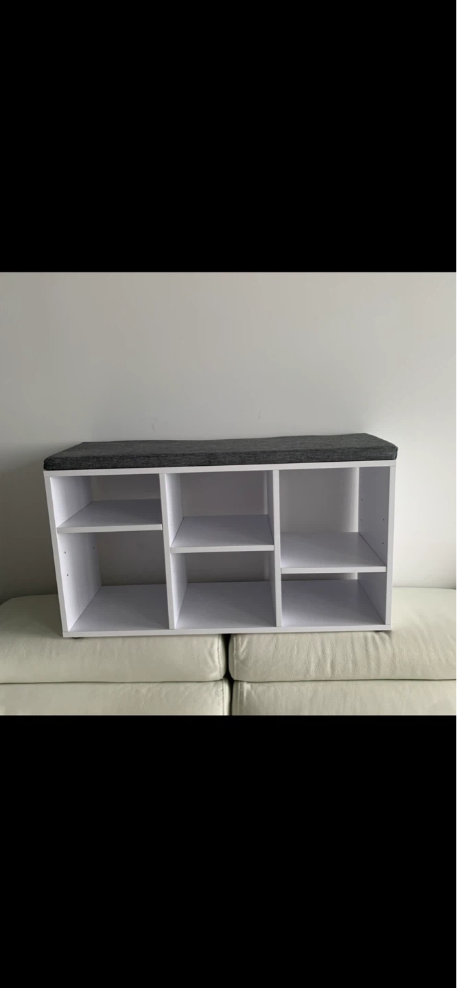 BENCH With Cushion & Storage (shoes, books, baskets, … - photo 2