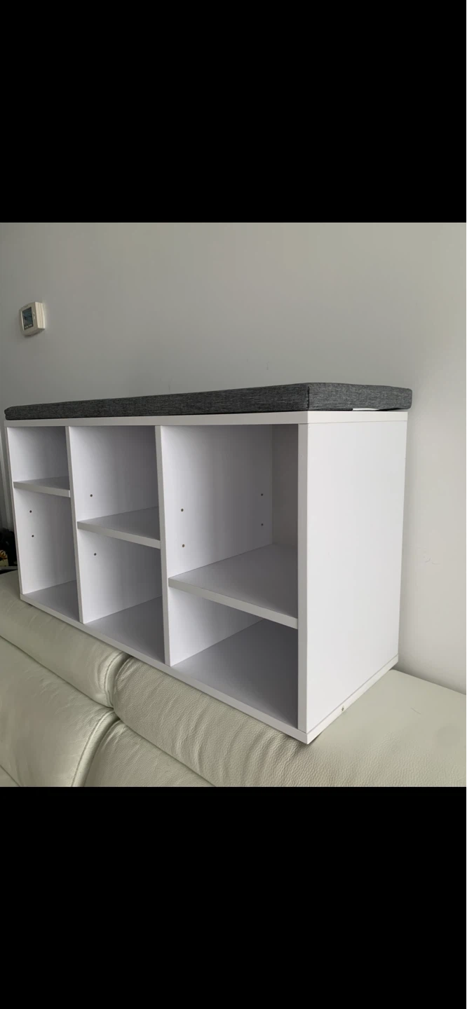 BENCH With Cushion & Storage (shoes, books, baskets, … - photo 3