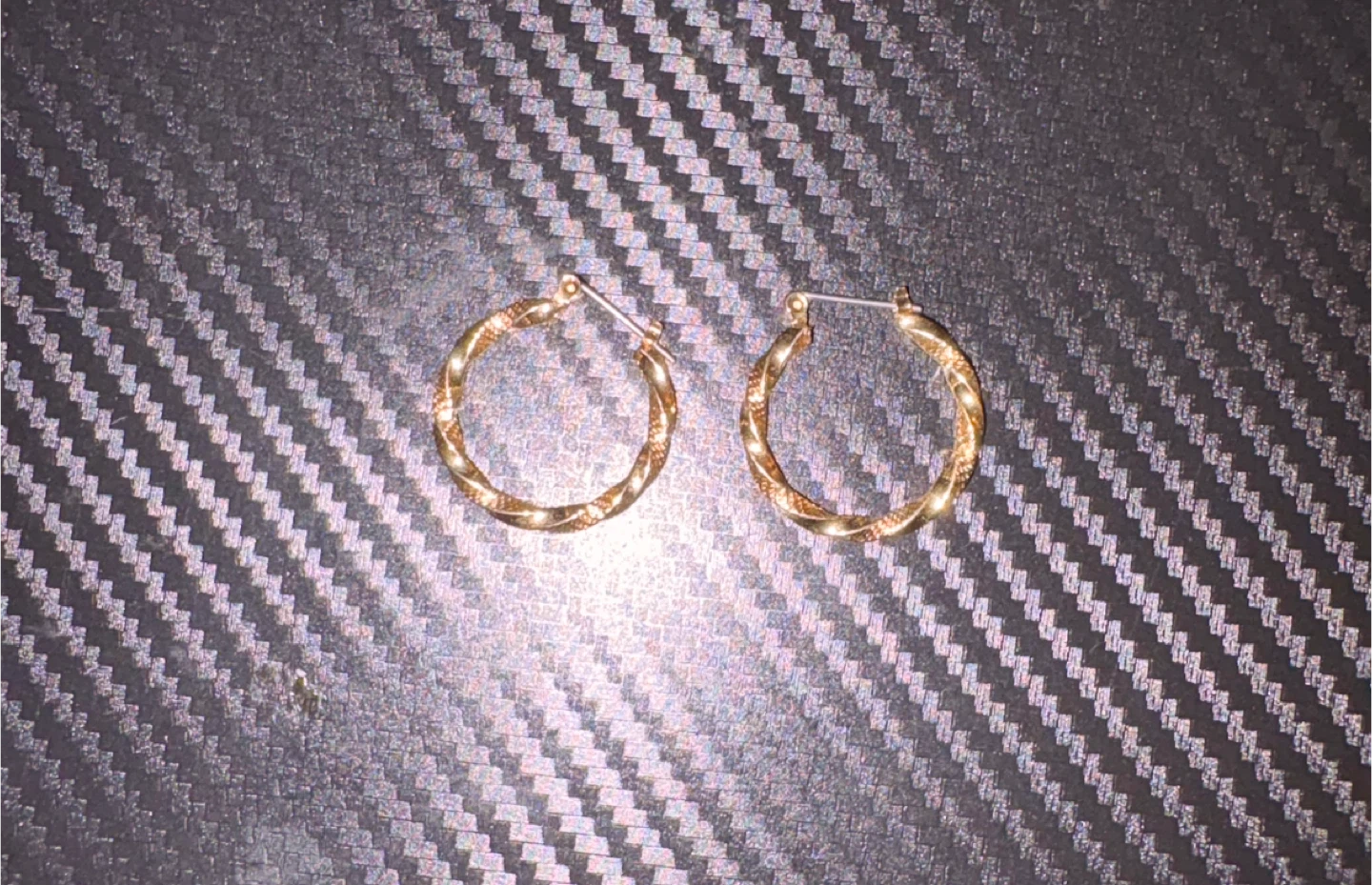 Gold Twist Hoop Earrings