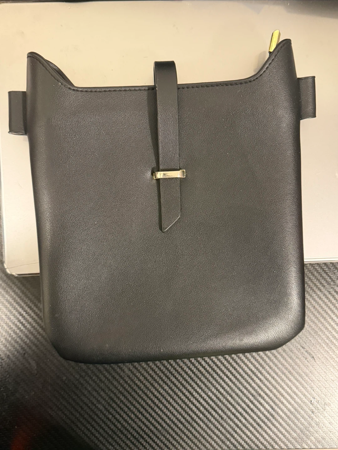 Black Faux Leather Small Purse