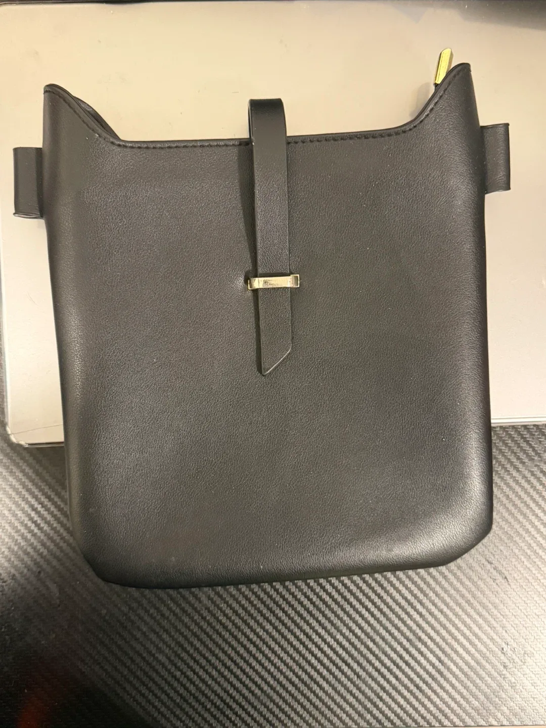 Black Faux Leather Small Purse