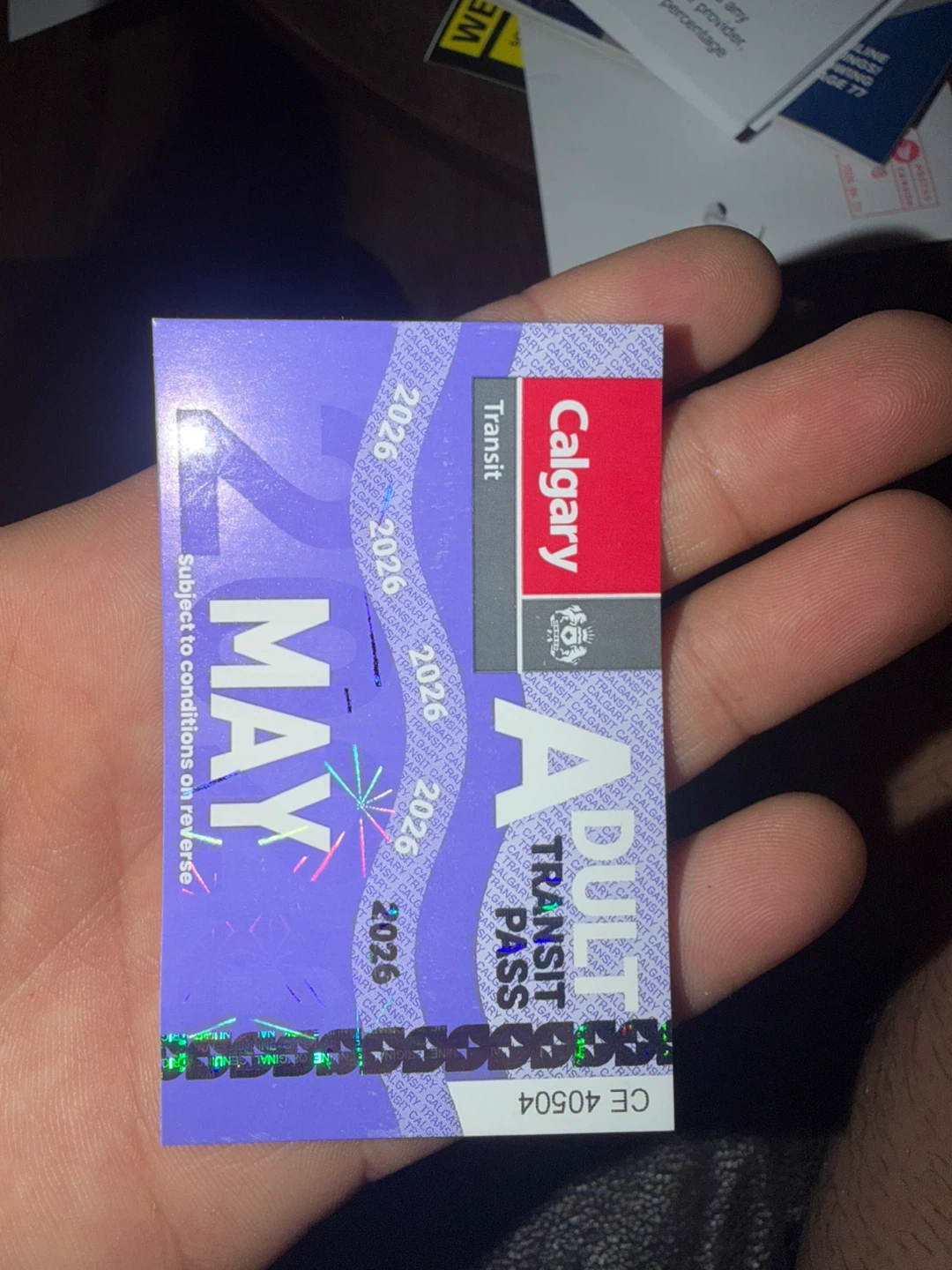 Calgary Transit Adult May 2026 Pass