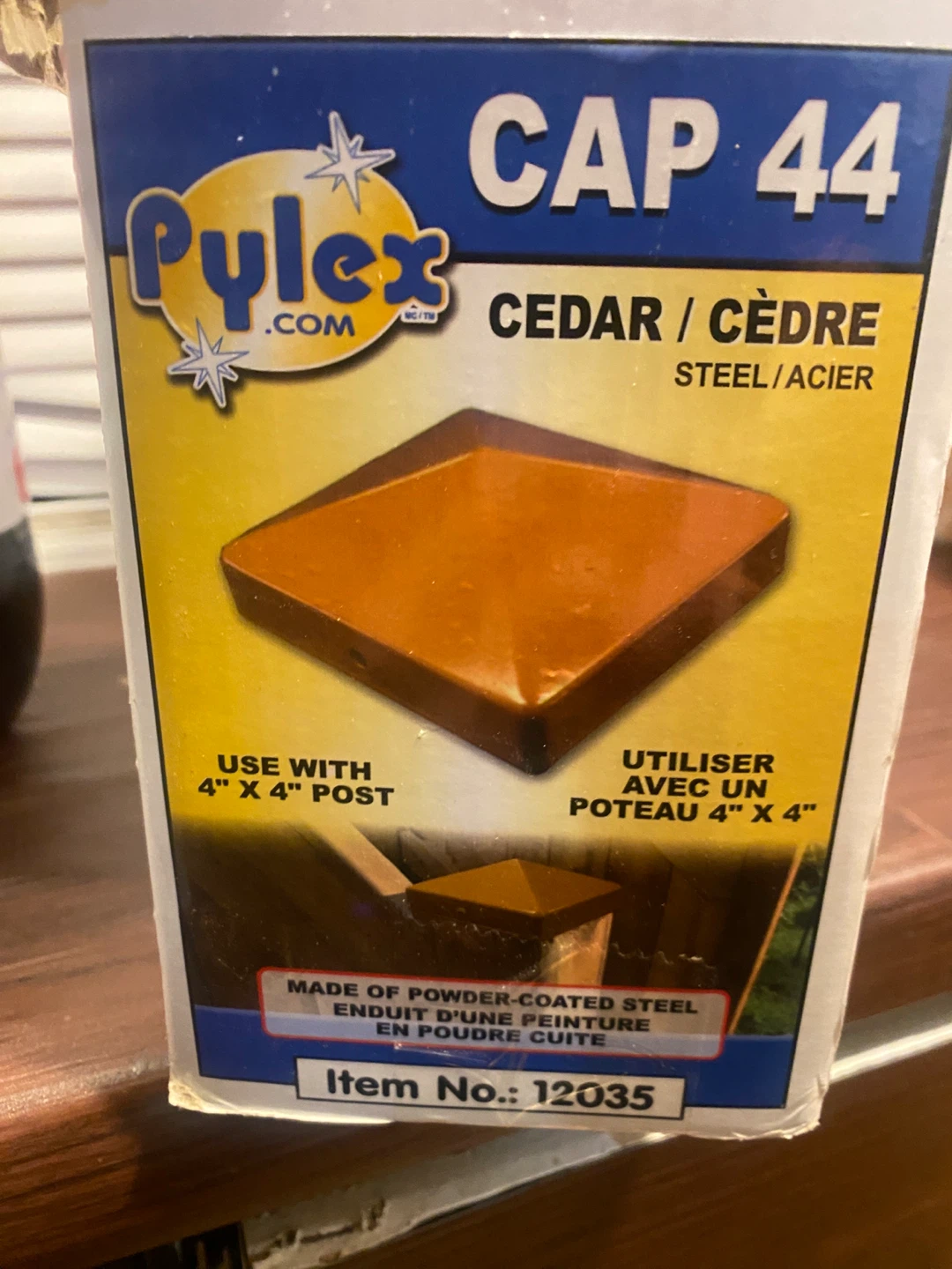 44 PCs Pylex 4" x 4" Powder-Coated Steel Post Cap – Cedar - photo 2