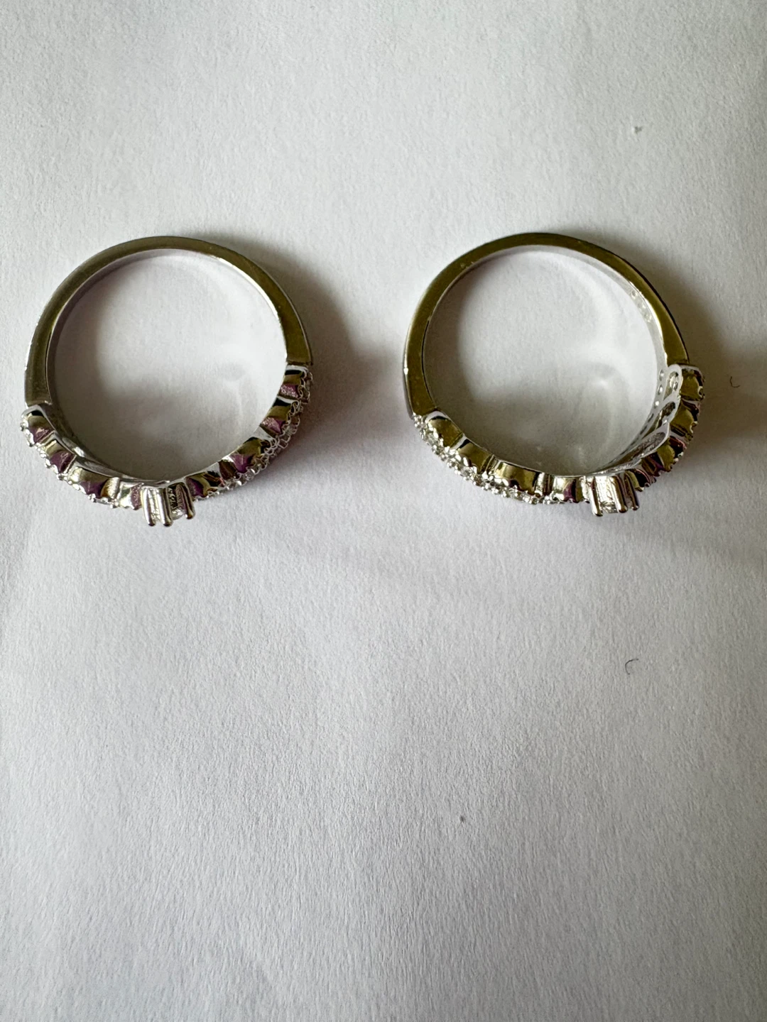 Pair of 925 Sterling Silver Crown Rings - photo 3