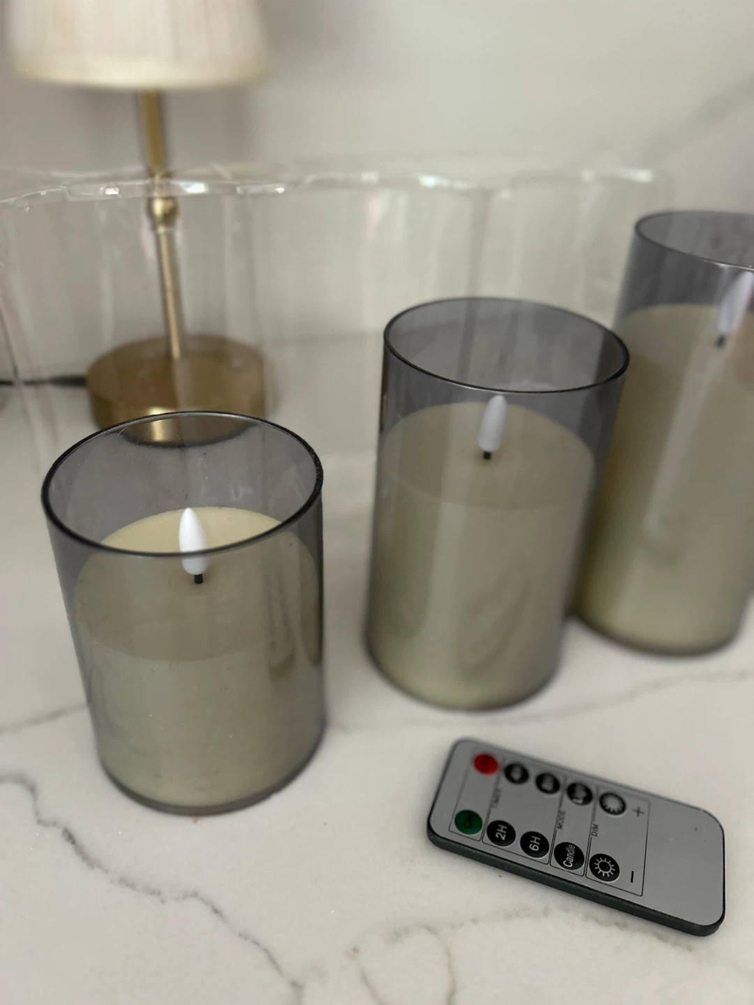 Set of 3 LED Flameless Candles with Remote - photo 3