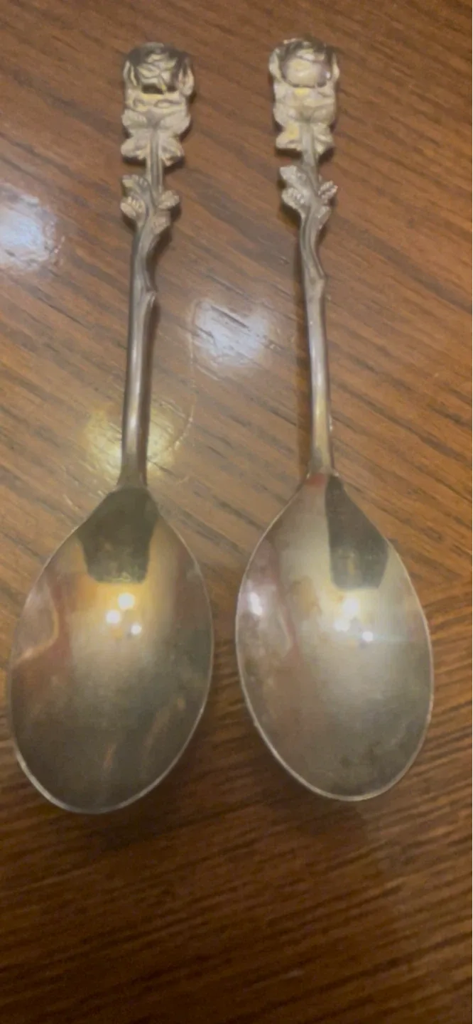 Decorative Rose Spoons (Set of 2)