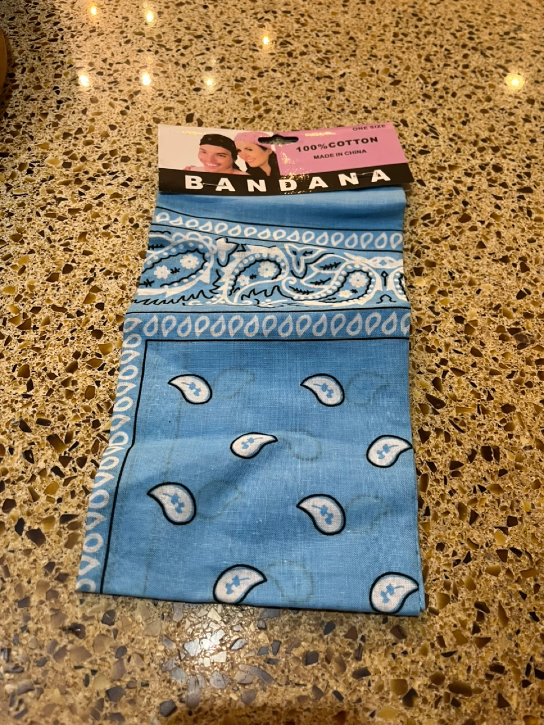 Blue Paisley Bandana - 100% Cotton