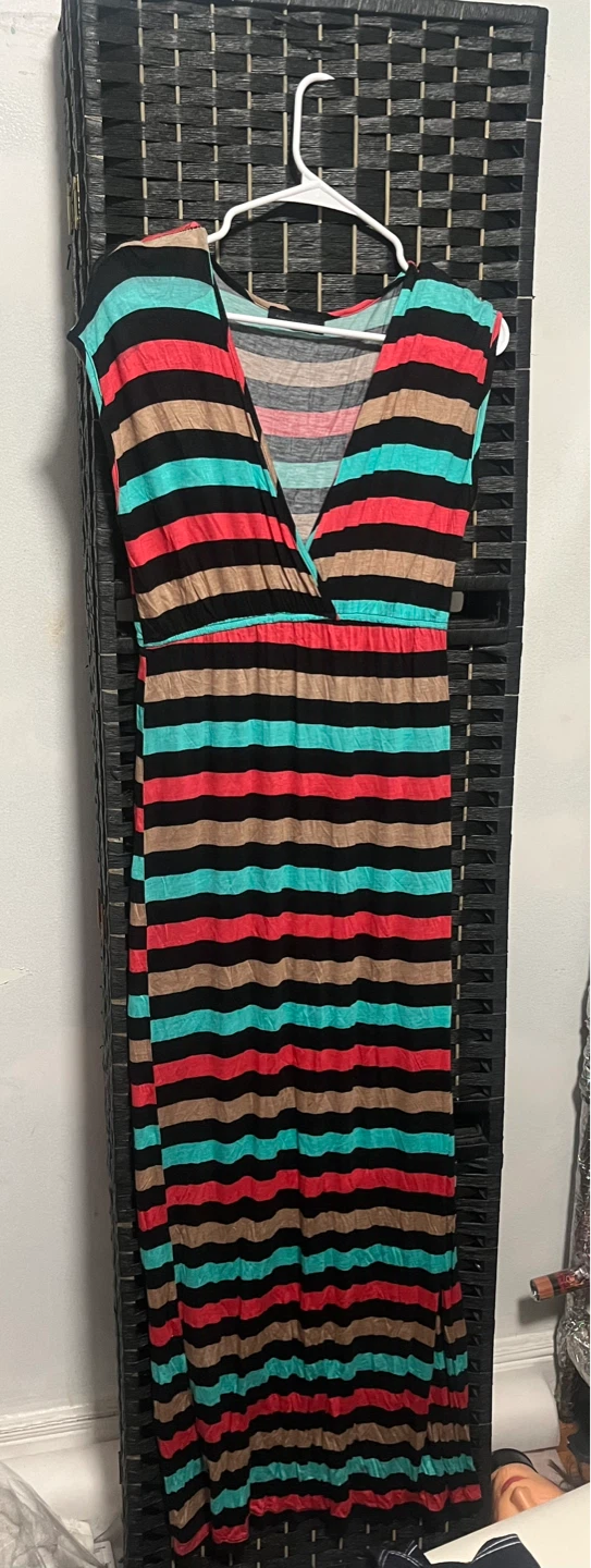Striped Maxi Dress size M
