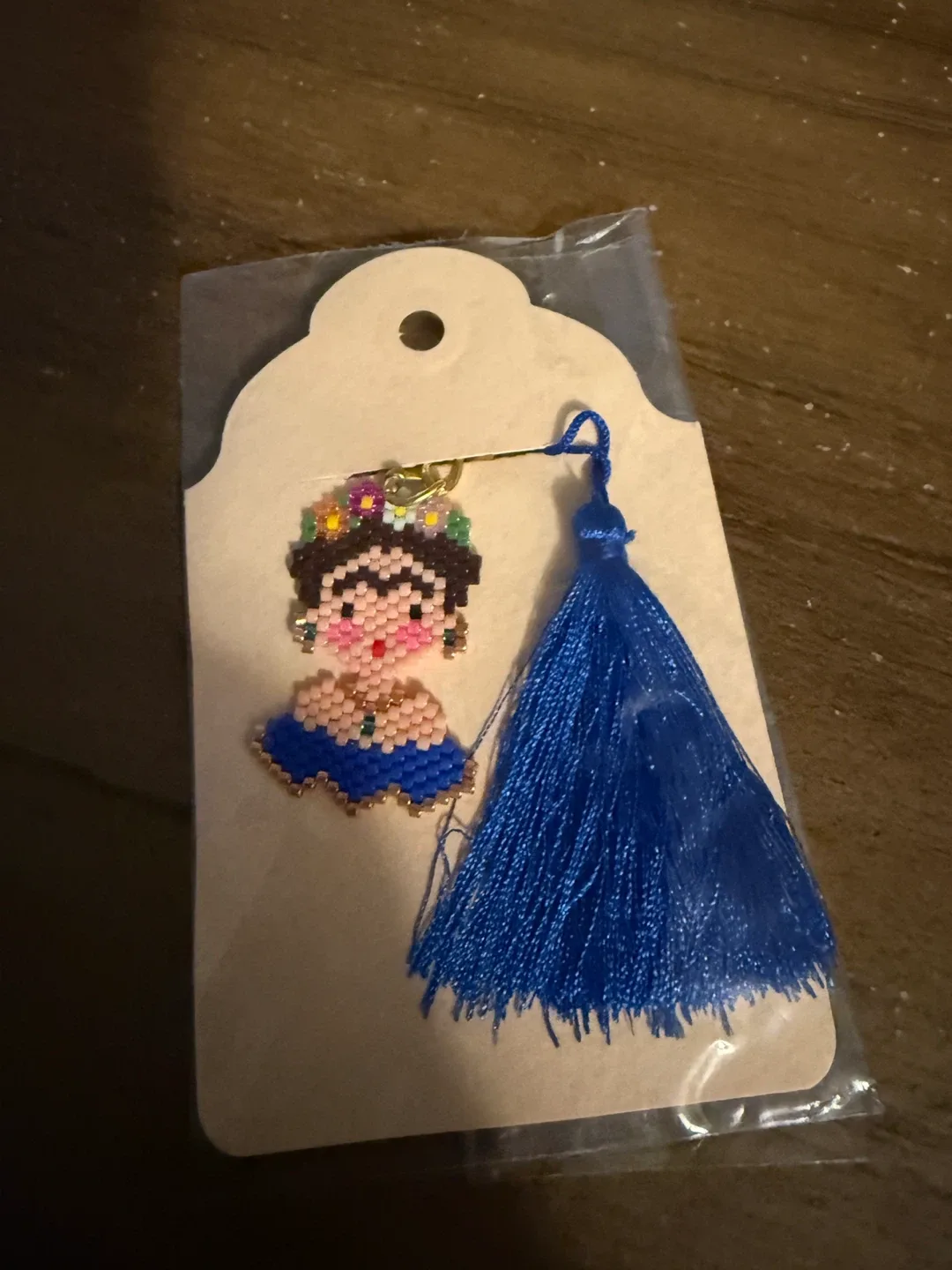 Frida Kahlo Beaded key chain