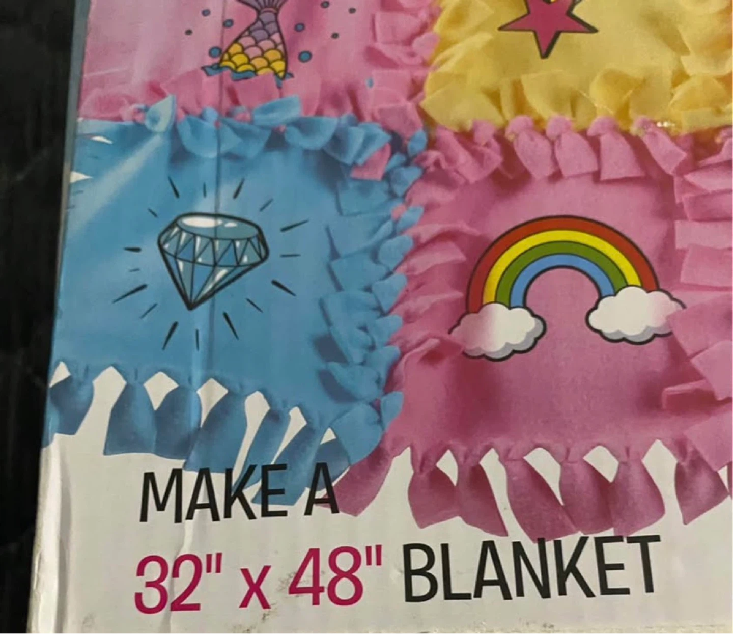 Unicorns Tuck 'n Tie Blanket Making Kit 32" x 48" - photo 4