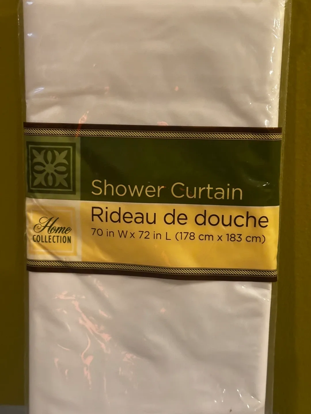 Home Collection Shower Curtain - White 70" x 72" - photo 2