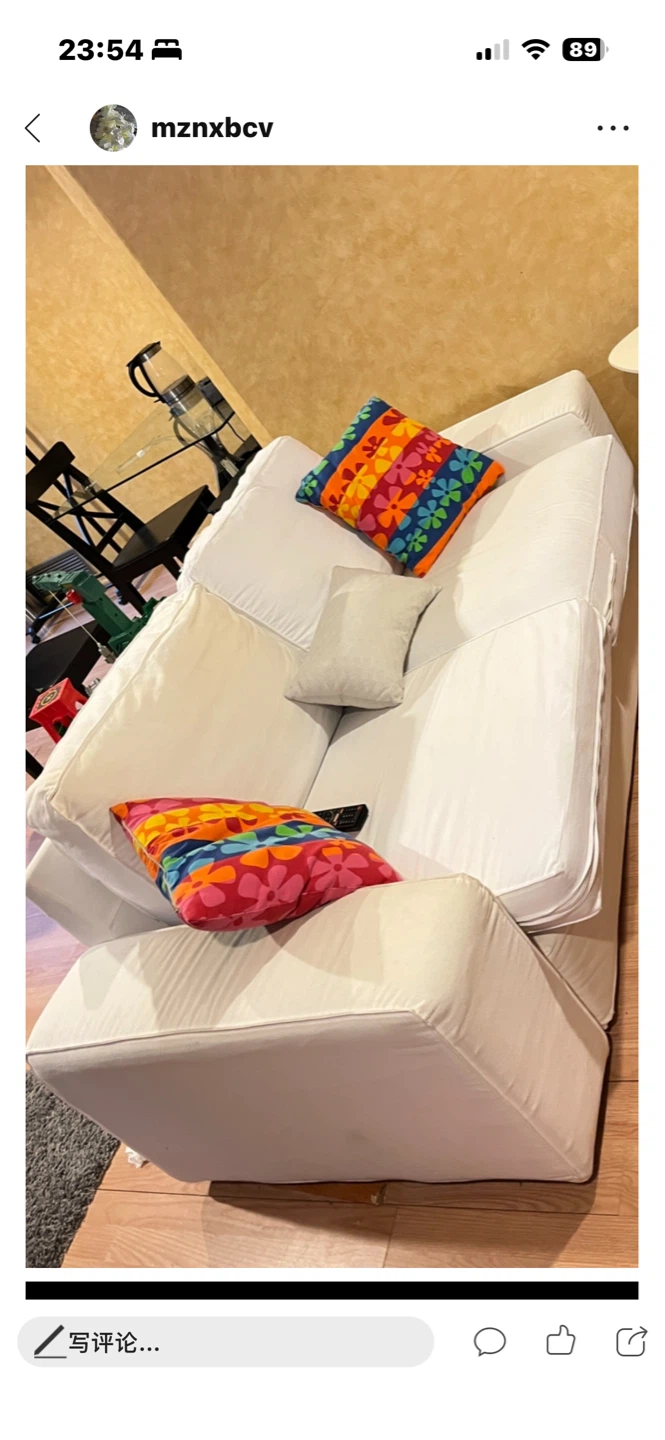 White Sofa with Accent Pillows - photo 2