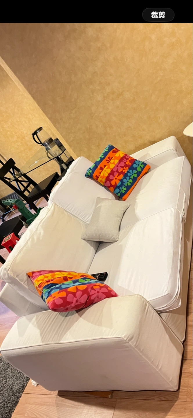 White Sofa with Accent Pillows