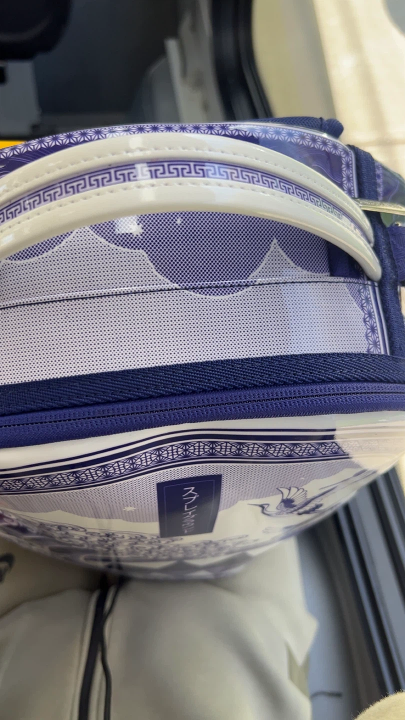Sprayground Backpack Blue White Wave Crane Design - photo 3