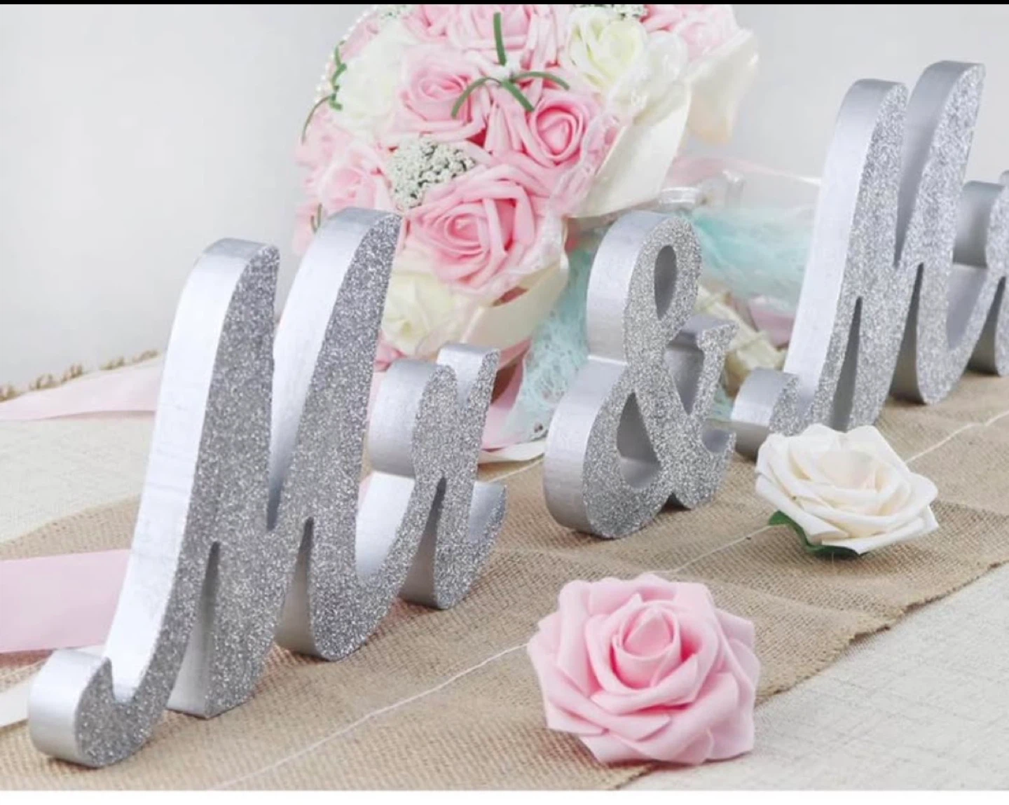 Mr & Mrs Tabletop Wedding Decorations - photo 3