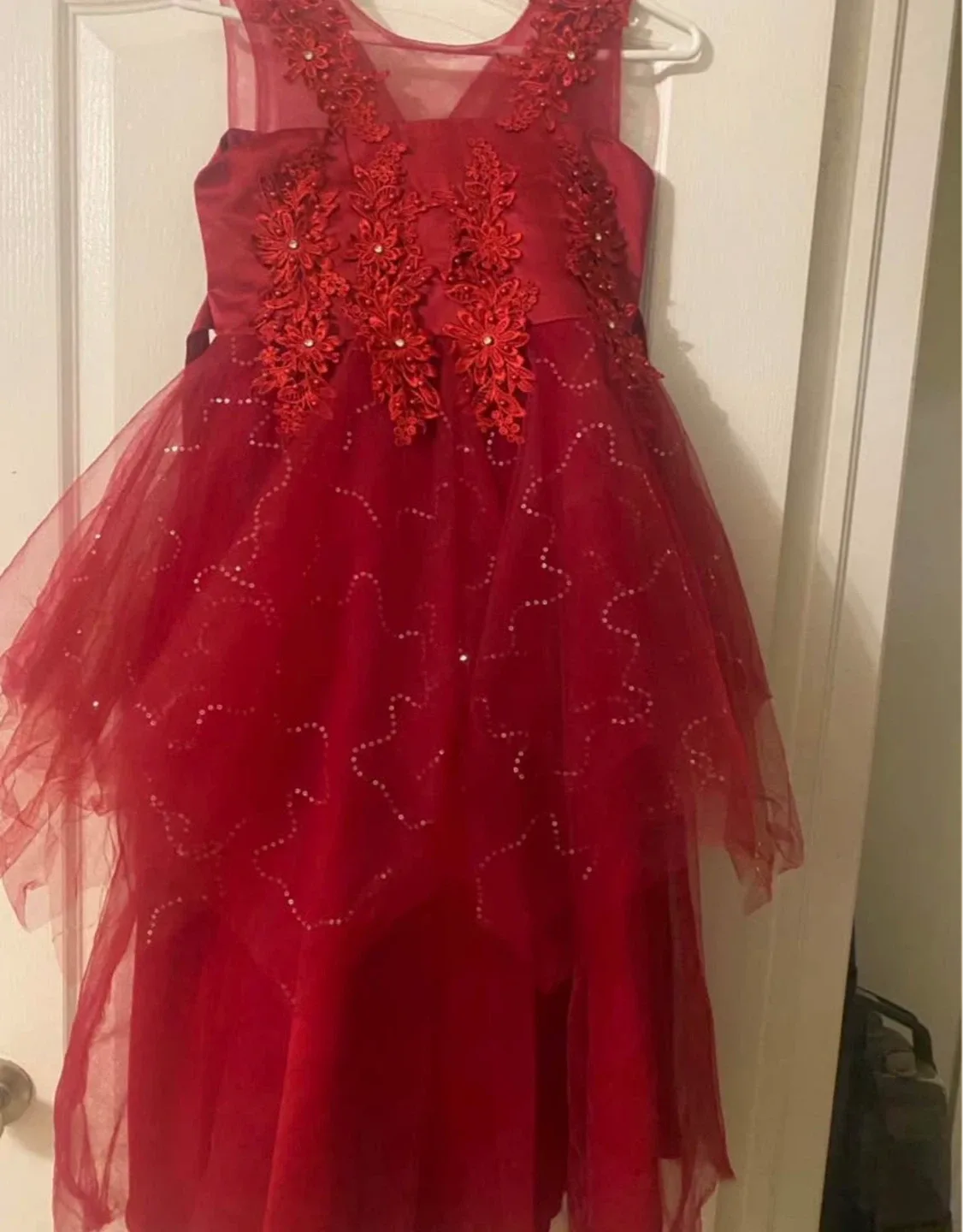 Red Tulle Flower Girl Dress - photo 2