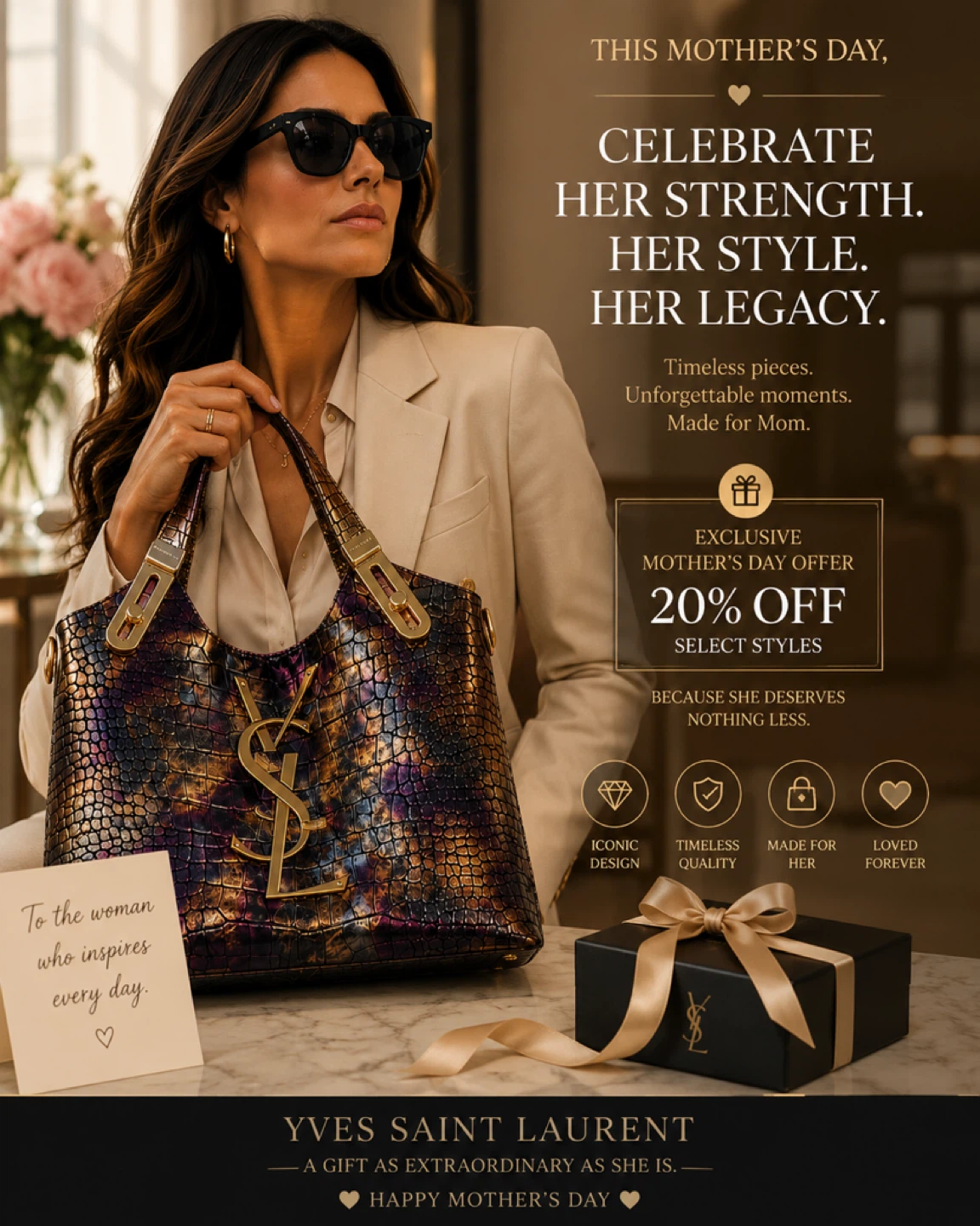 Yves Saint Laurent YSL Sac De Jour Tote Bag
