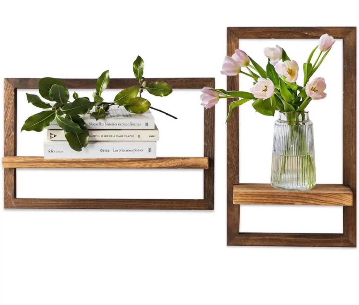 Set of 2 Wooden Wall Shelves - photo 4