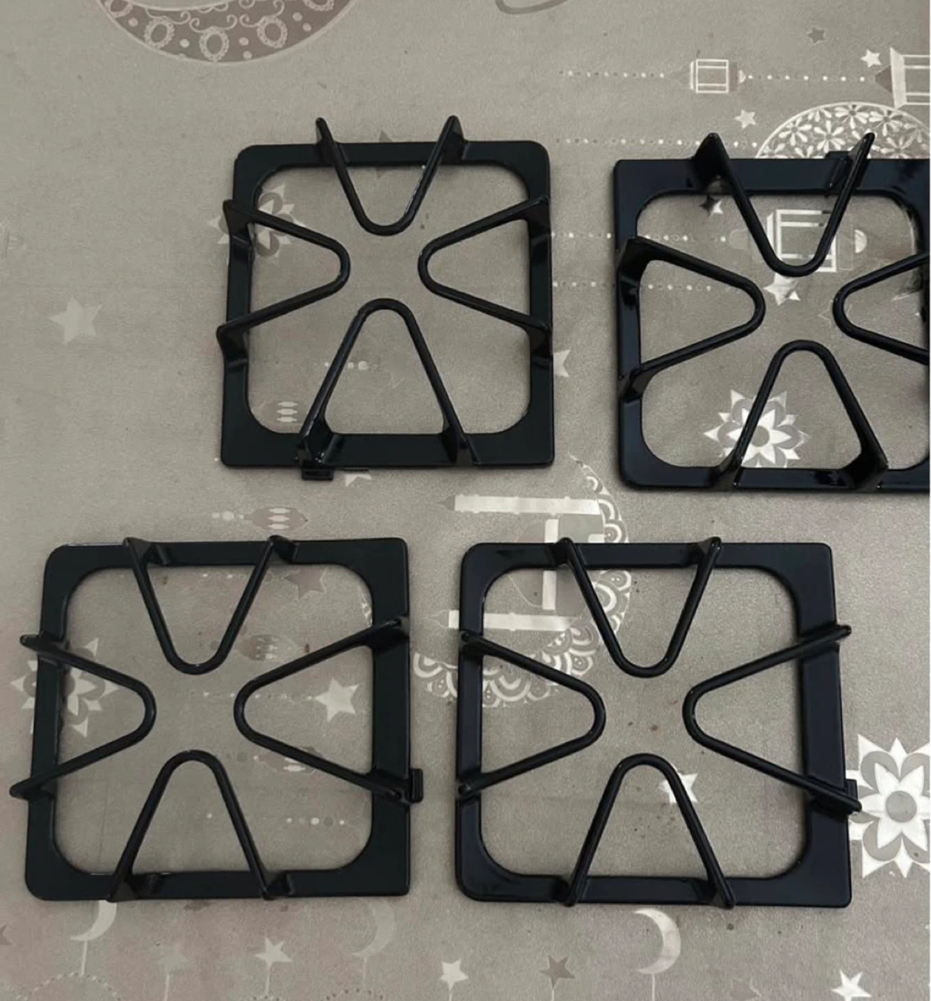 Set of 4 Black Gas Stove Grates - photo 2