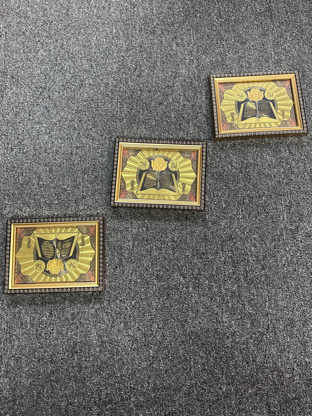 Set of 3 Islamic Calligraphy Framed Art