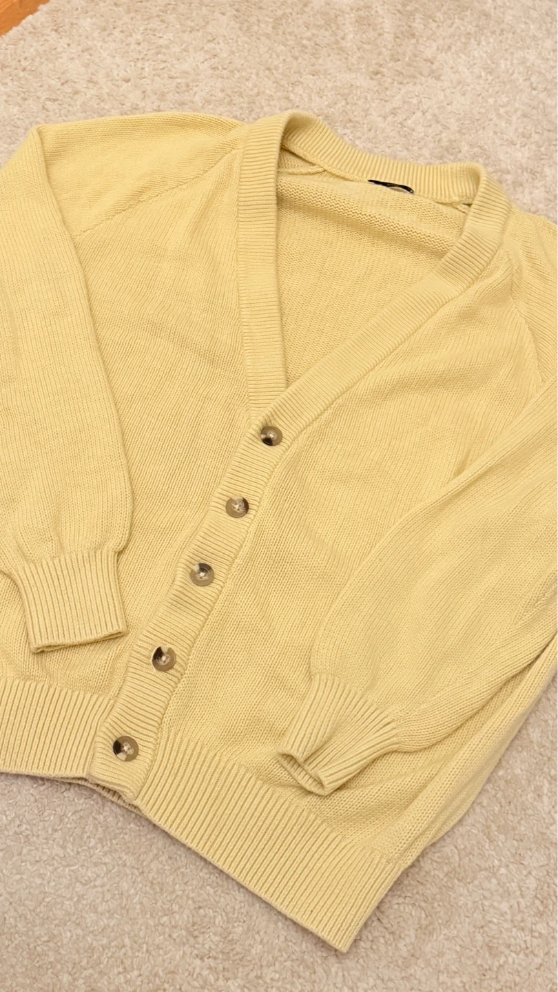 Tna Yellow Button-Up Cardigan