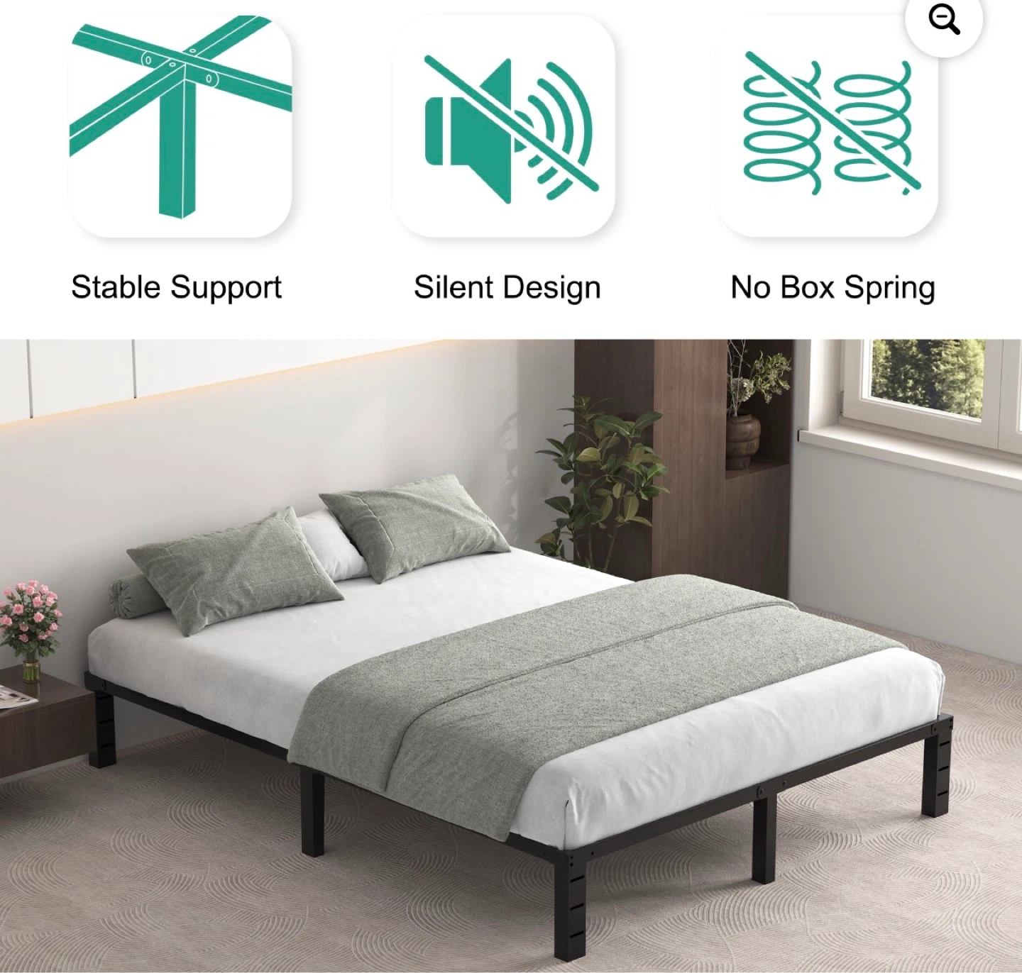 Queen Metal Bed Frame - photo 2