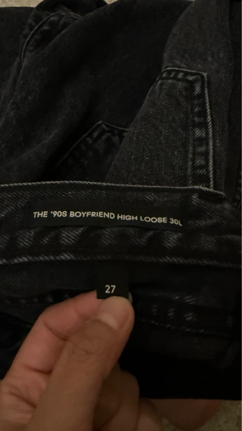 Denim Forum '90s Boyfriend High Loose Jeans - Black - Size 27 - photo 4