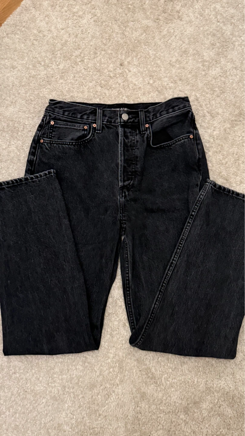 Denim Forum '90s Boyfriend High Loose Jeans - Black - Size 27 - photo 2
