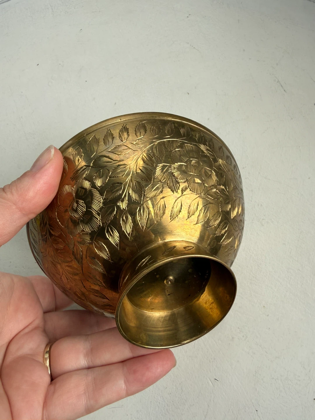 Brass etched bowl