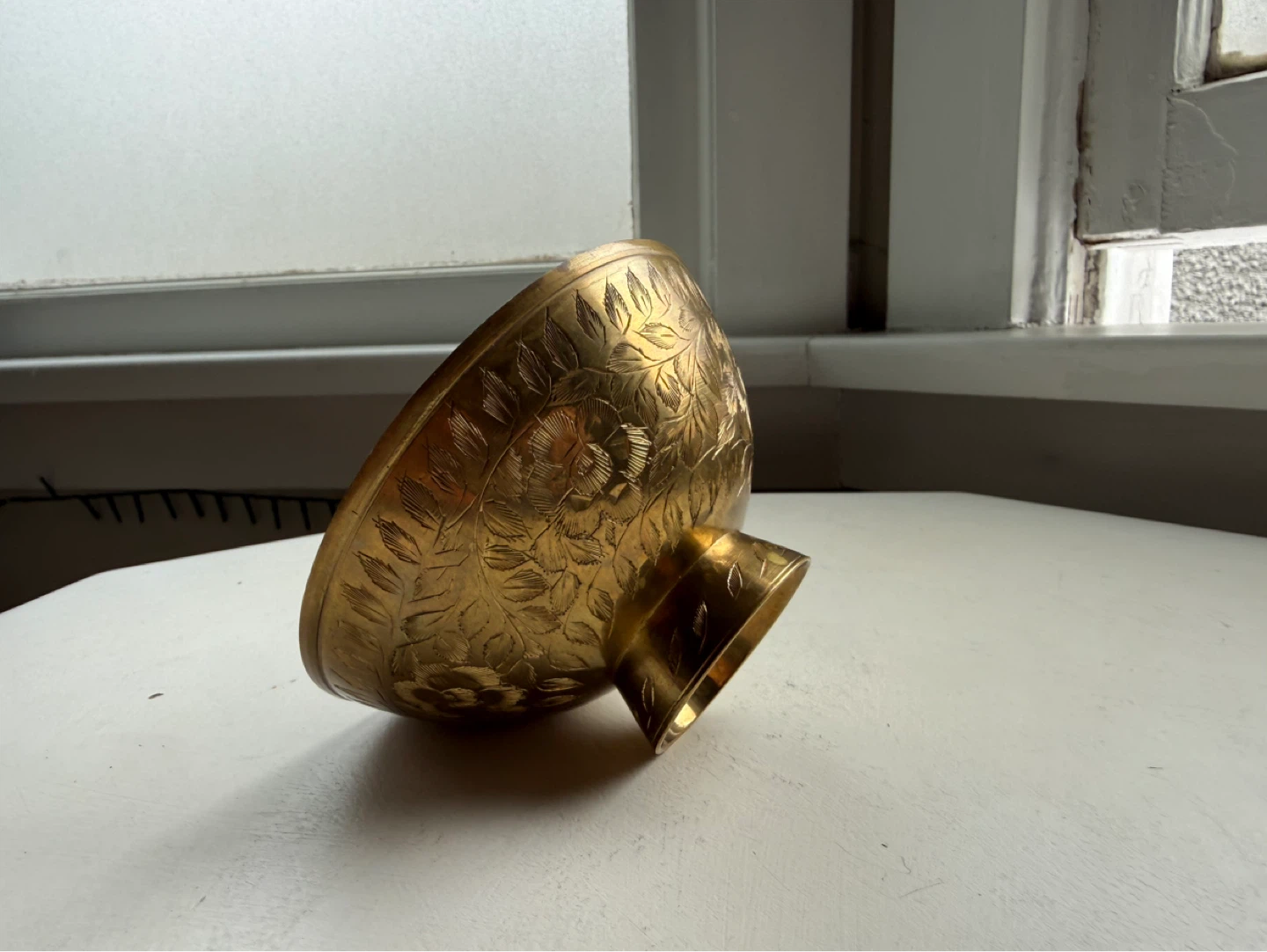 Brass etched bowl - photo 2
