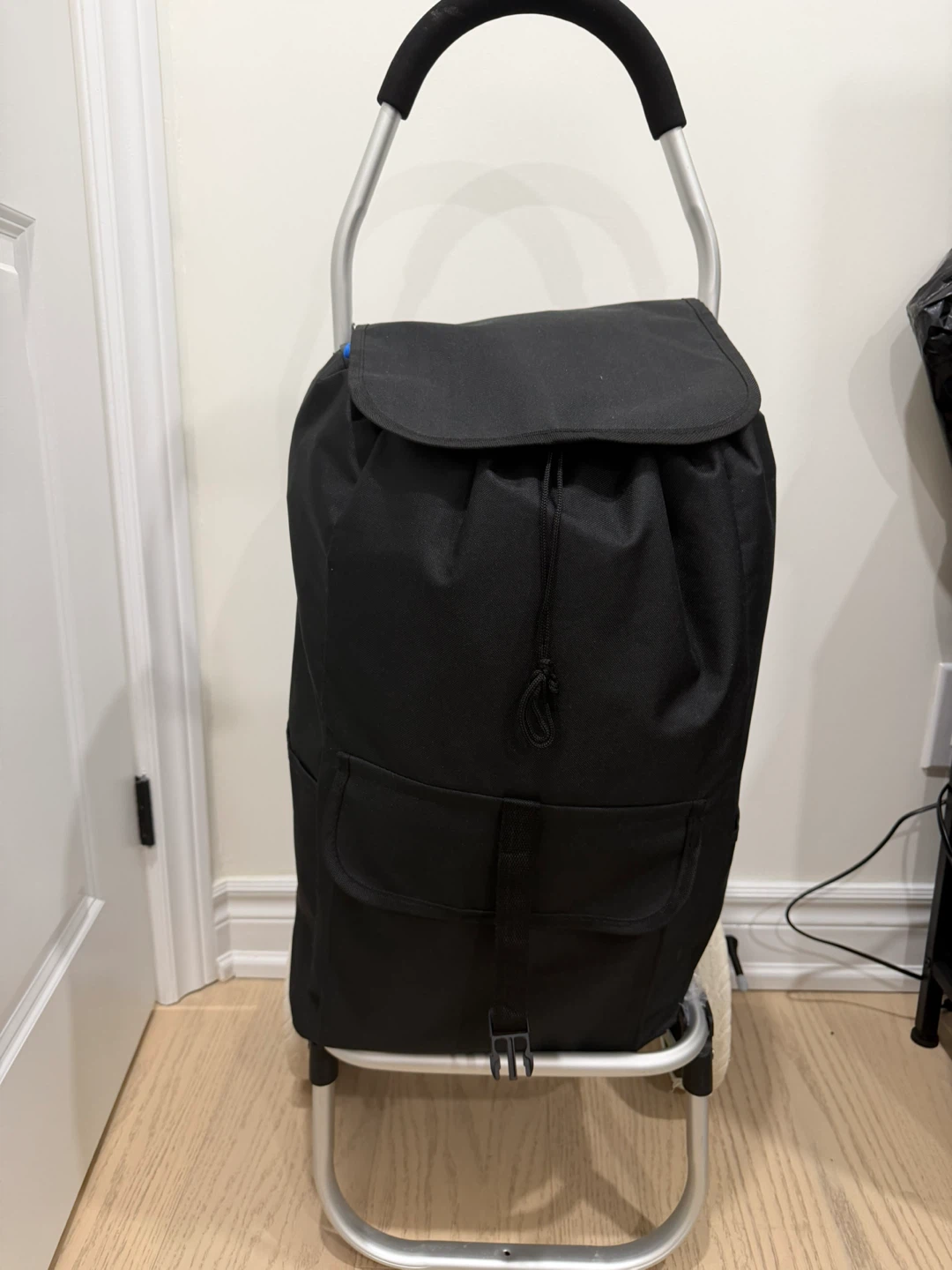 Black Rolling Shopping Cart